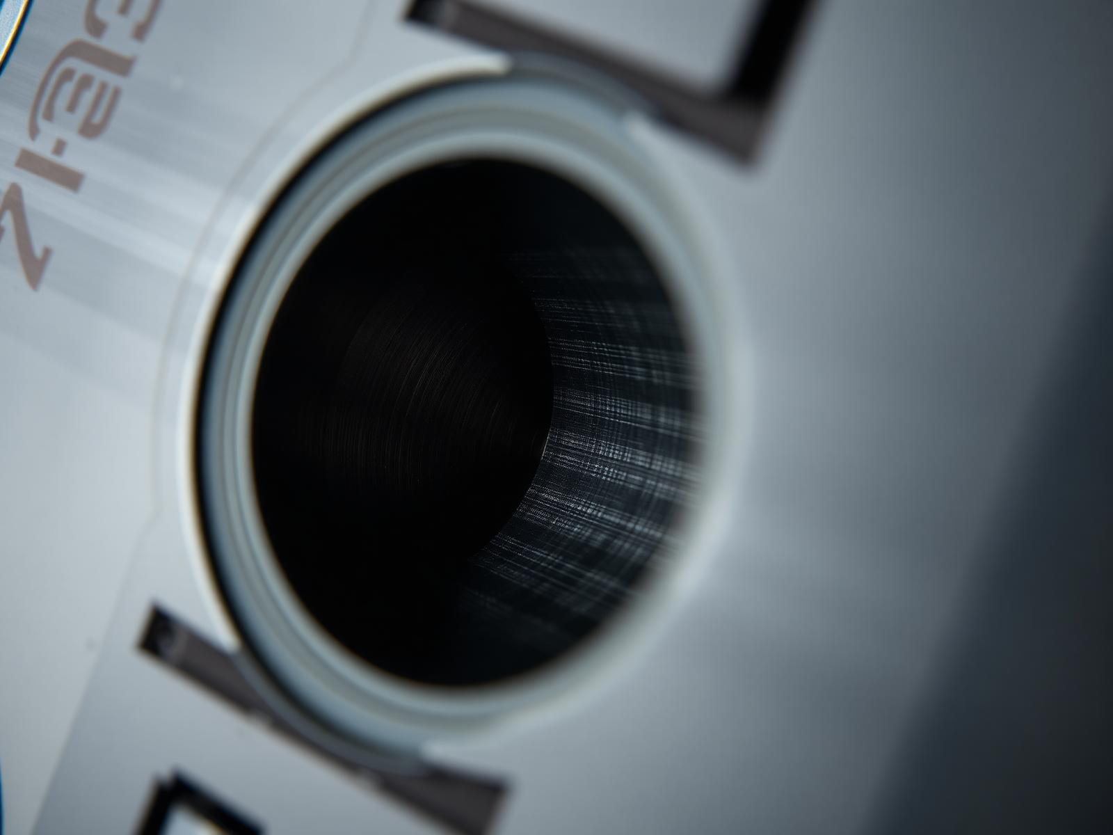 Macro view of a precision-milled hardened steel injection mold cavity